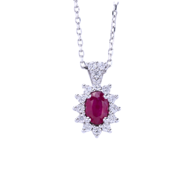 Ruby and Diamond Pendant