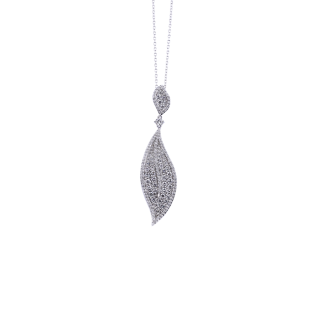 Diamond Leaf Pendant