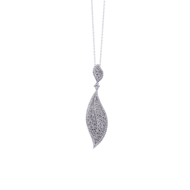 Diamond Leaf Pendant