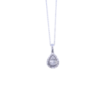 Baguette and Round Cut Diamond Pendant