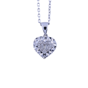 Heart-Shaped Diamond Pendant