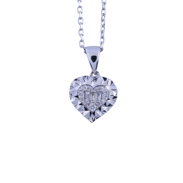 Heart-Shaped Diamond Pendant