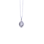 Baguette and Round Cut Diamond Pendant
