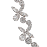 Baguette and Round Cut Diamond Necklace