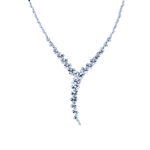 Asymetric Diamond Necklace