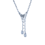 Round Cut Diamond Double Strand Necklace