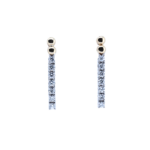 Two-Tone Diamond Tennis Stud Earrings