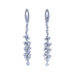 Round Cut Multi-Shape Diamond Drop Earrings