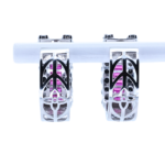 Three-Row Ruby and Diamond Hoop Earrings