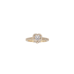 Round Cut Heart-Shaped Diamond Ring