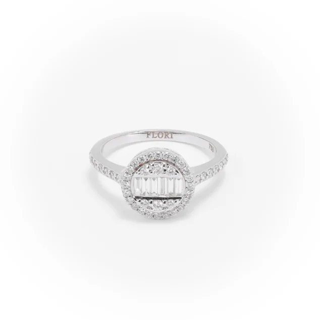 Illusion Baguette Diamond Ring