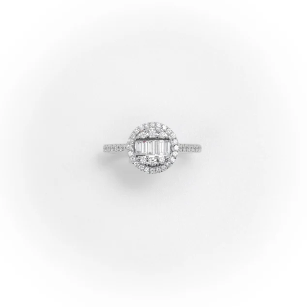 Illusion Baguette Diamond Ring