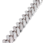 Round Brilliant Cut Diamond Cuban Chain Bracelet
