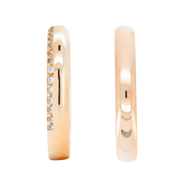 Diamond rose gold wedding bands