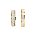 Diamond yellow and white gold wedding bands