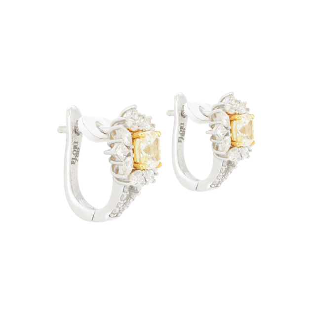 Etheral yellow diamond earrings