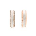 Diamond rose and white gold wedding bands