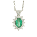 Emerald Halo Pendant