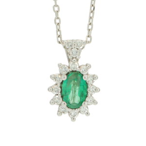 Emerald Halo Pendant