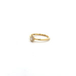 Teardrop halo diamond ring