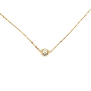 Golden Sphere Diamond Pendant