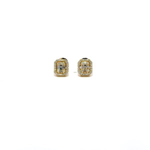 Halo diamond earrings