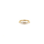 Golden cluster diamond ring