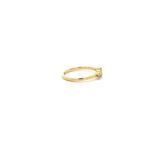 Golden cluster diamond ring