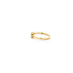 Golden cluster diamond ring