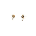 Golden Curve Diamond Studs