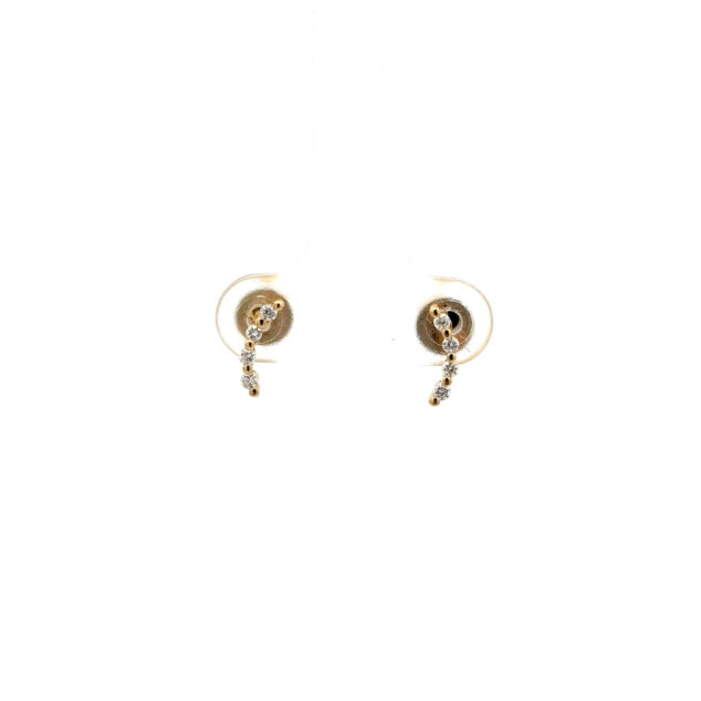 Golden Curve Diamond Studs