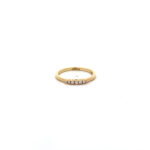 Radiant arc diamond ring