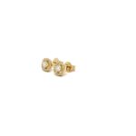 Luminous diamond halo earrings