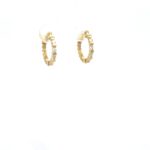 Radiant Diamond Hoop Earrings