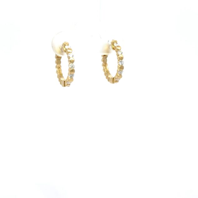 Radiant Diamond Hoop Earrings
