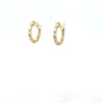 Radiant Diamond Hoop Earrings