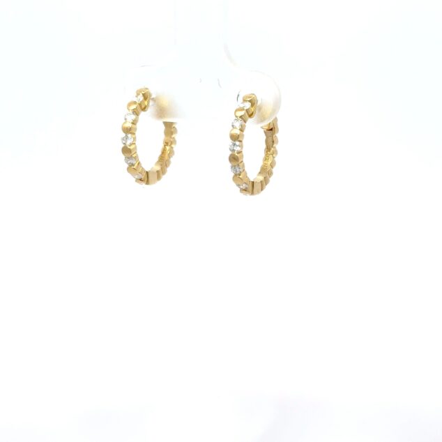 Radiant Diamond Hoop Earrings