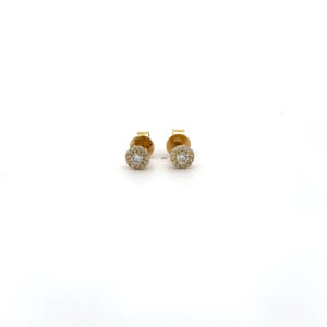 Radiant Halo Diamond Studs