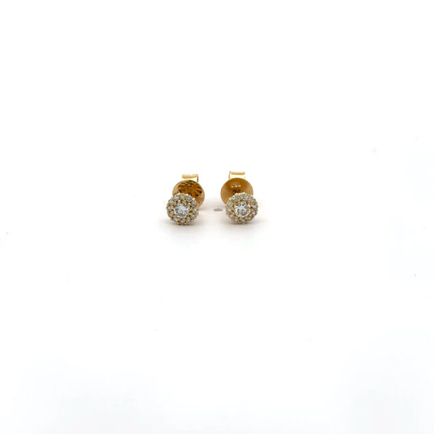 Radiant Halo Diamond Studs